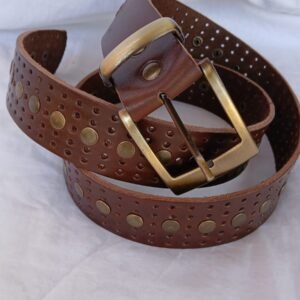 Cinturón Unisex Troquelado Chocolate